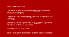 Desktop Screenshot of marcdacosta.com